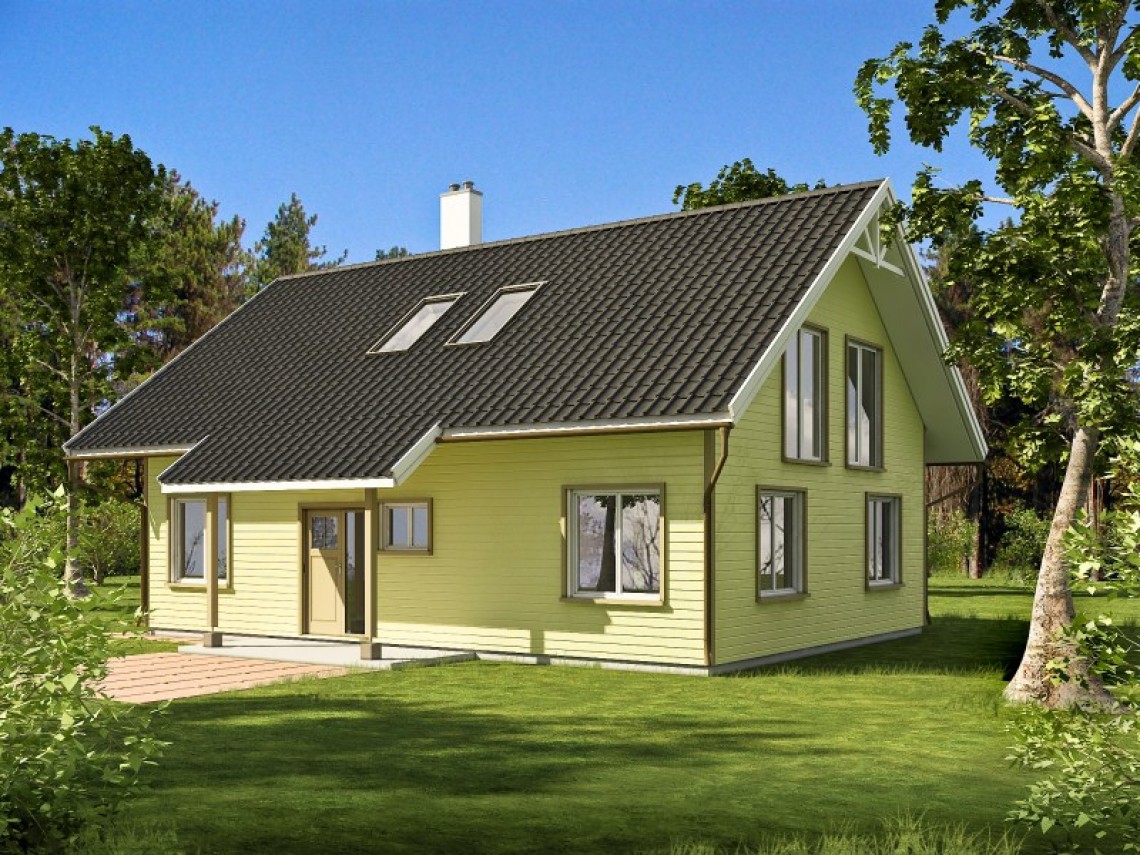 Timber frame home plan - Gauja 158