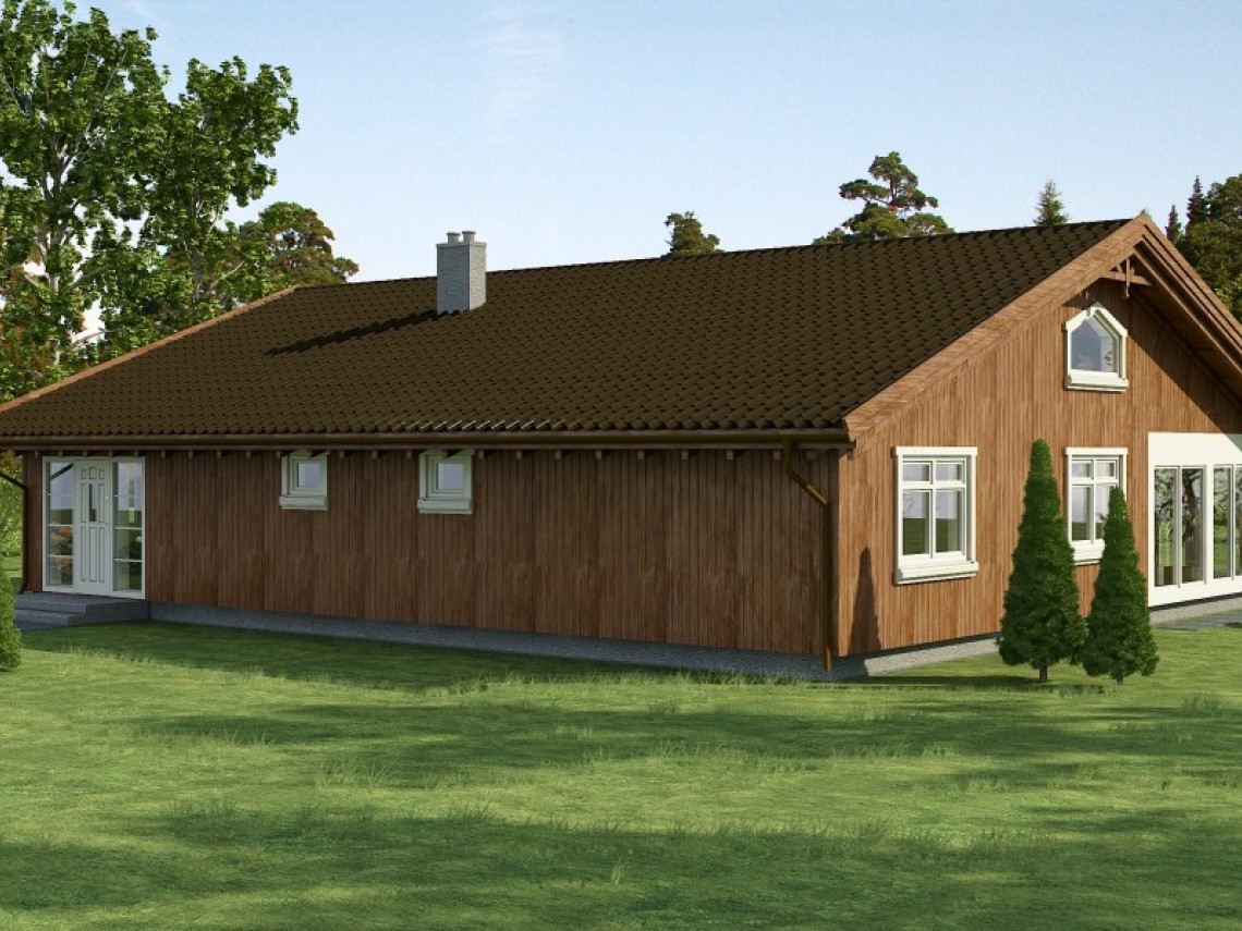 Timber frame home plan - Jurmala 170