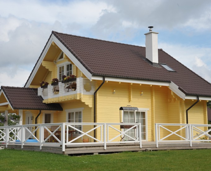 
Log houses